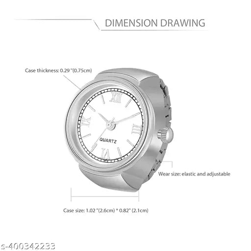 Girl Boss Mezra Watch Ring - Silver
