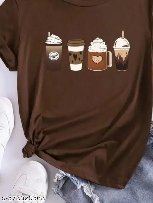 Brown Oversized T-Shirt for Women & Girls