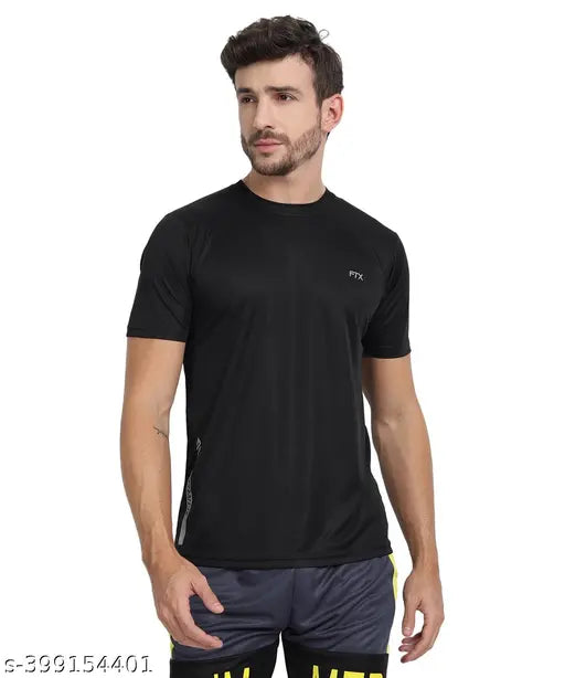MEZRAA x FTX Men’s Black Active Co-Ord Set | T-Shirt & Track Pant Duo