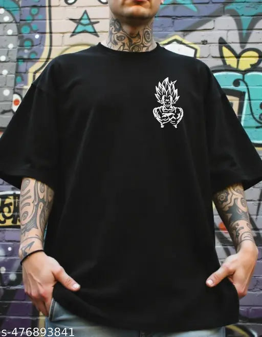 GARMIN Men’s Oversized T-Shirt – Majin Vegeta | Dragon Ball Anime