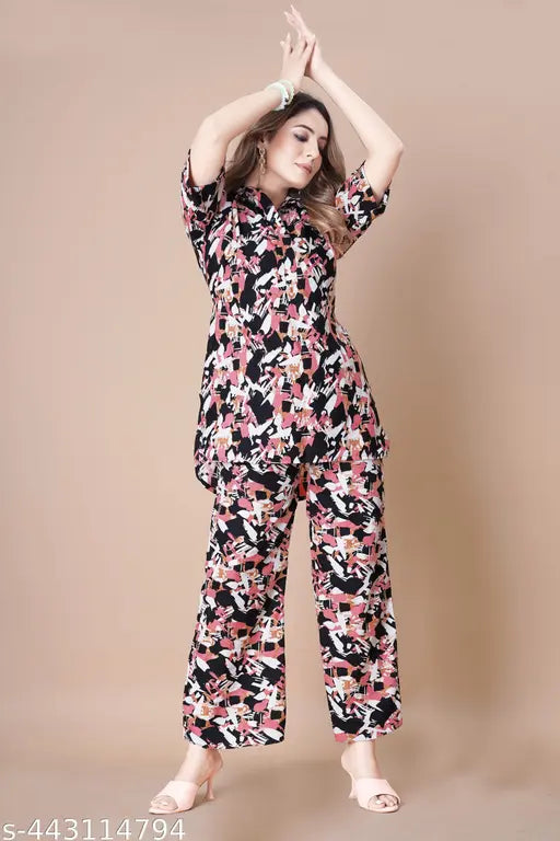 MEZRAA Paisley Print Ethnic Co-Ord Set | Kurta & Palazzo Combo for Women