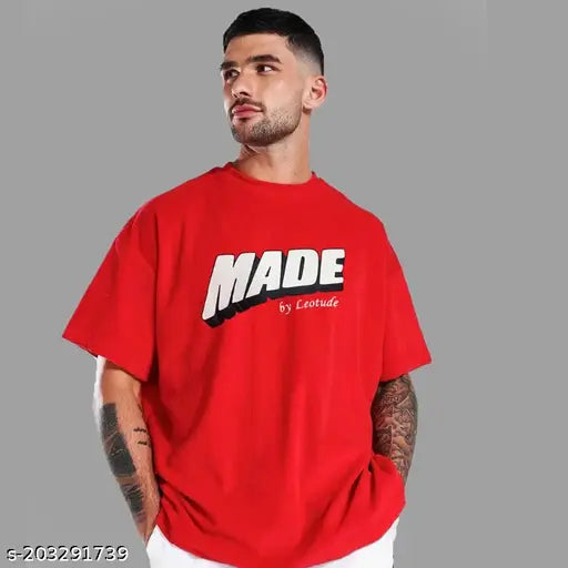 MEZRAA Men's Oversized Graphic T-Shirt – Cotton Blend | LEOTUDE Style