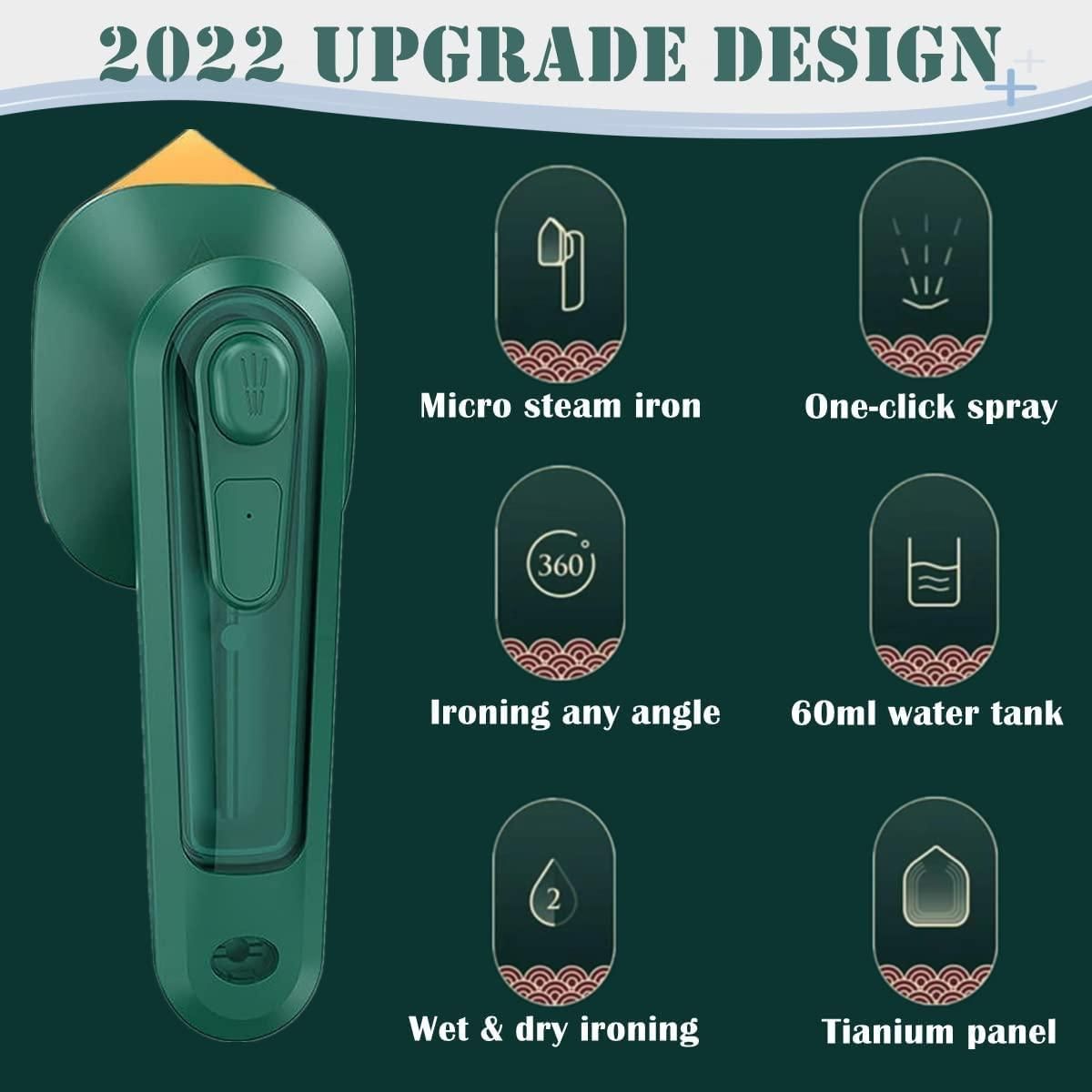 MEZRAA™ Portable Travel Steamer Iron | Mini Handheld Dry & Wet Press for Clothes