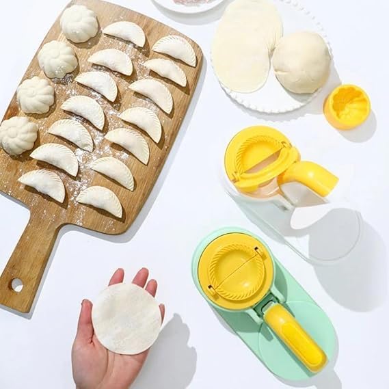 3 in 1 Momo Maker Machine Skin Press Gujiya Mould Dumpling Maker