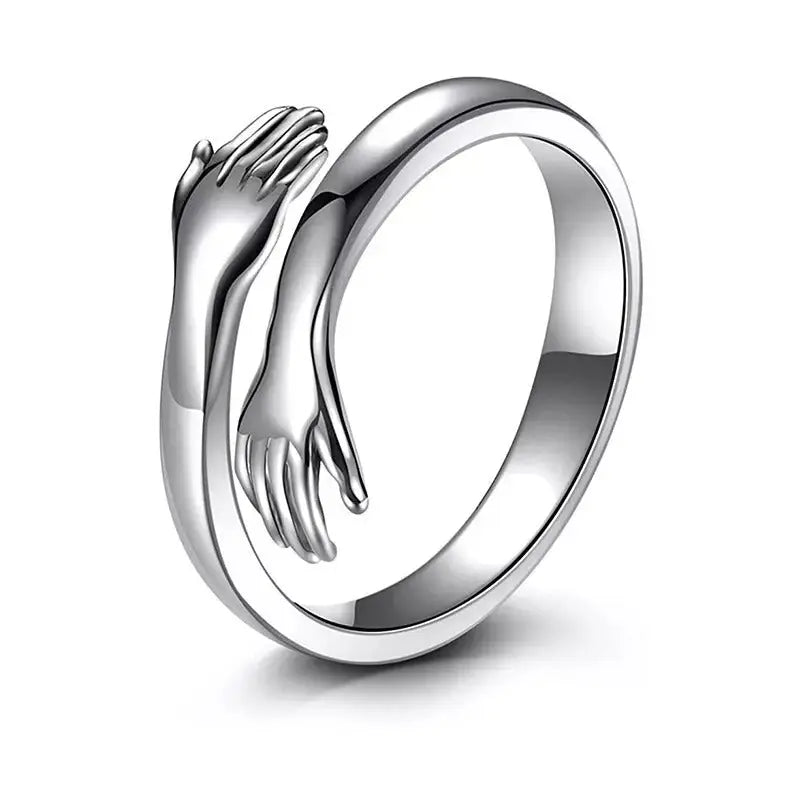 Silver Hug Ring – Adjustable & Anti-Tarnish