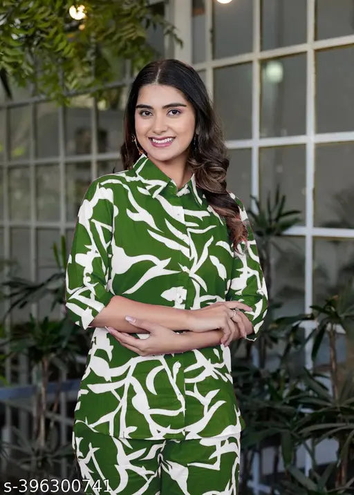 Mezraa Classic Poly Co-Ord Set | Stylish Two-Piece for Women