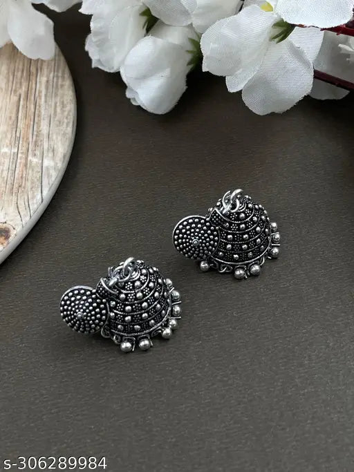 MEZRAA™ Oxidized German Silver Long Chain Pendant Set