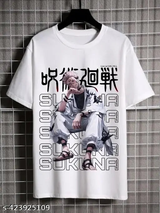 MEZRAA Sukuna Anime T-Shirt – Unisex Kids Round Neck Tee
