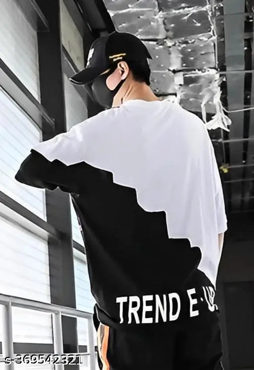 MEZRAA Men's Double-Sided Printed Oversized T-Shirt – BUKKL Cotton Blend