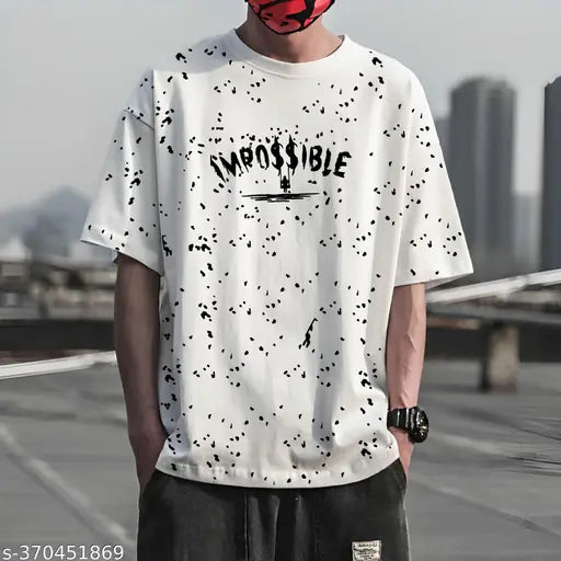 MEZRAA BUKKL Men's Oversized Graphic T-Shirt – Double Side Print | Cotton Blend