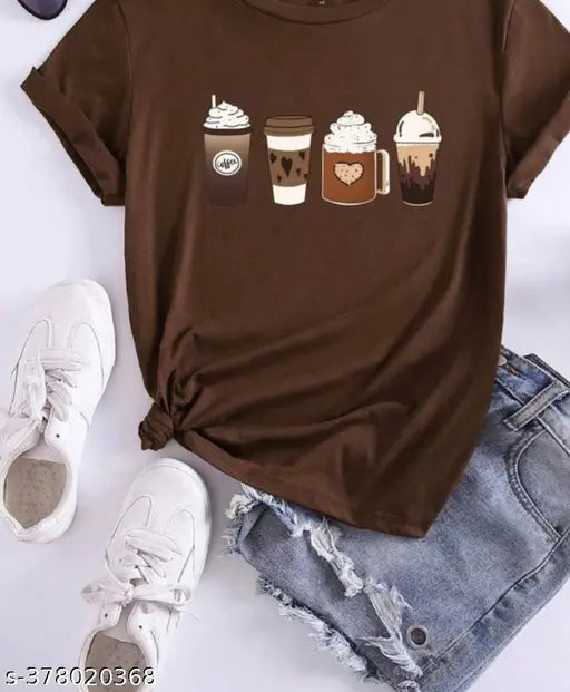 Brown Oversized T-Shirt for Women & Girls