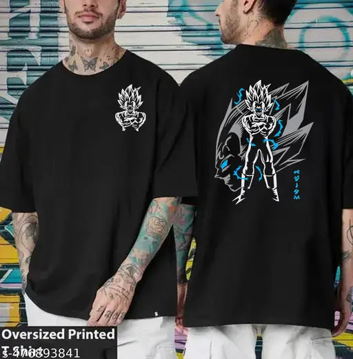 GARMIN Men’s Oversized T-Shirt – Majin Vegeta | Dragon Ball Anime
