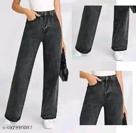 MEZRAA Women’s Faded Grey Cargo Jeans