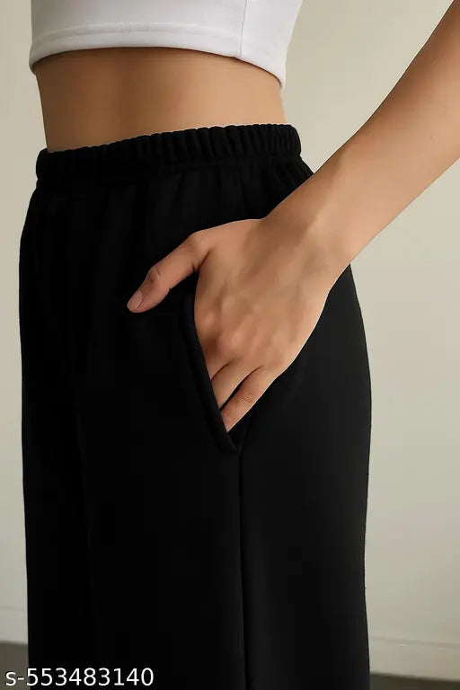Mezraa BoldPrint™ Women’s Jogger Pant – Black Printed Cotton