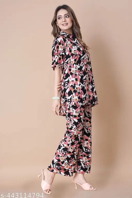MEZRAA Paisley Print Ethnic Co-Ord Set | Kurta & Palazzo Combo for Women