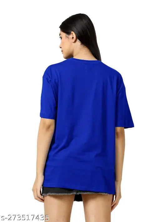 Trond Women’s Oversized Cotton Blend Half Sleeve T-Shirt – Plus Sizes Available