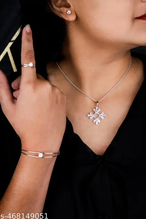 Elegance Ensemble – 4-in-1 Rose Gold Plated Jewelry Set