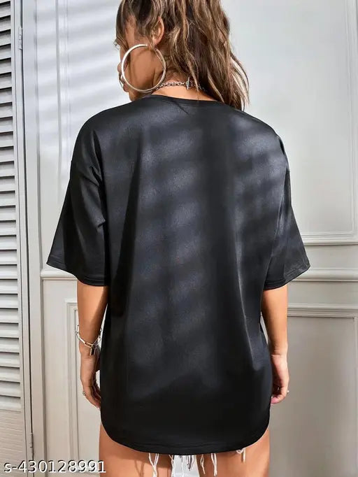 Calm Down Oversized Printed T-shirt for Women: